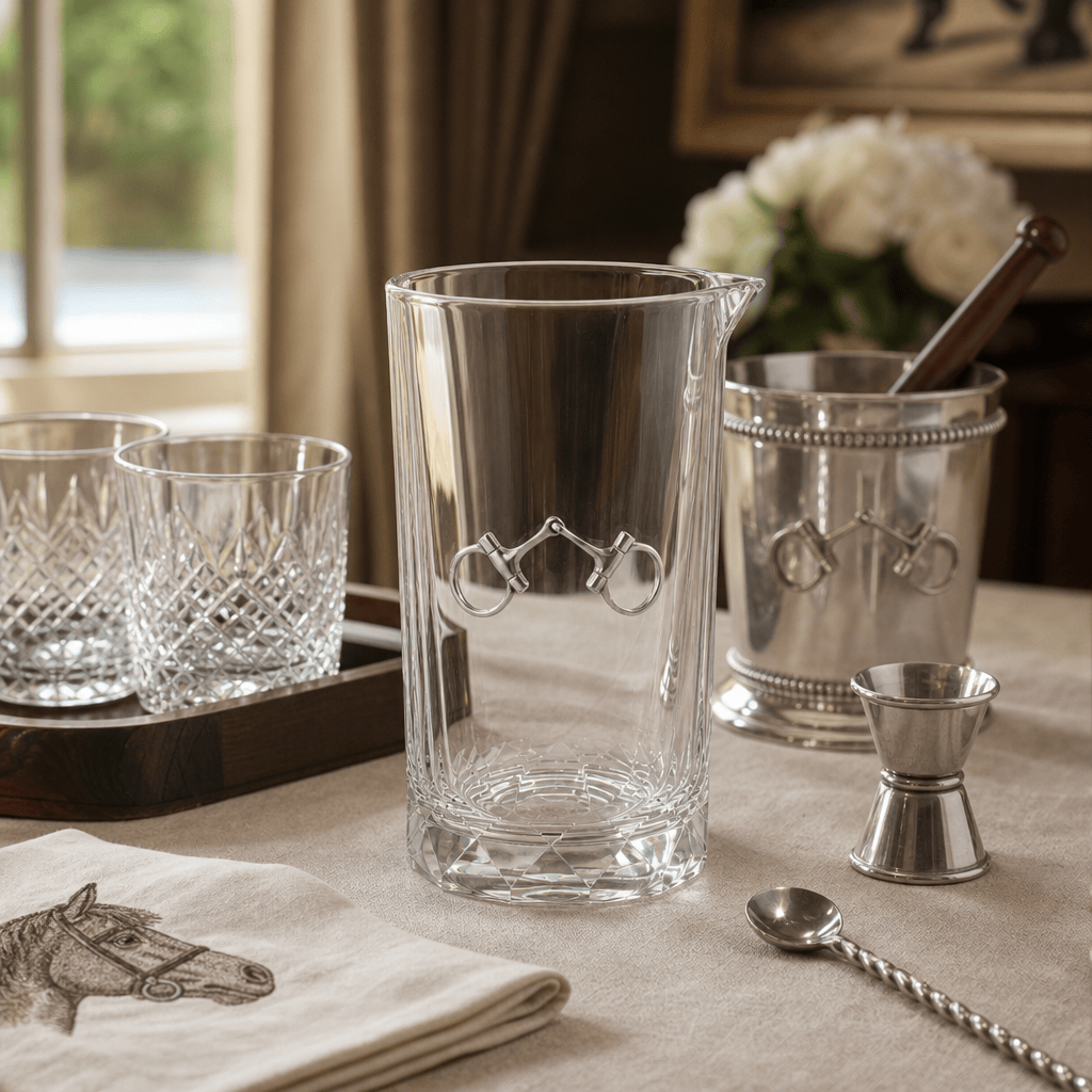 Bit Hatched Bar Glass Mixing Pitcher 5