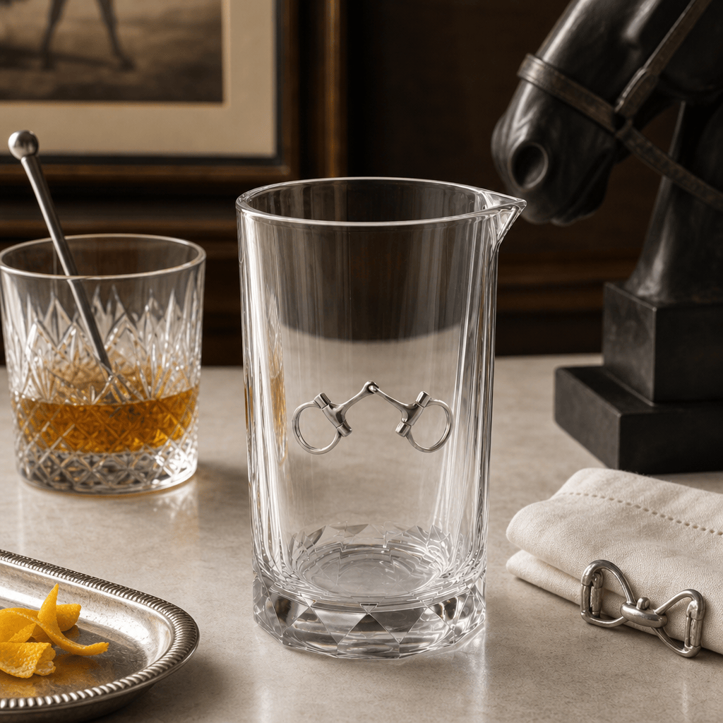 Bit Hatched Bar Glass Mixing Pitcher 3