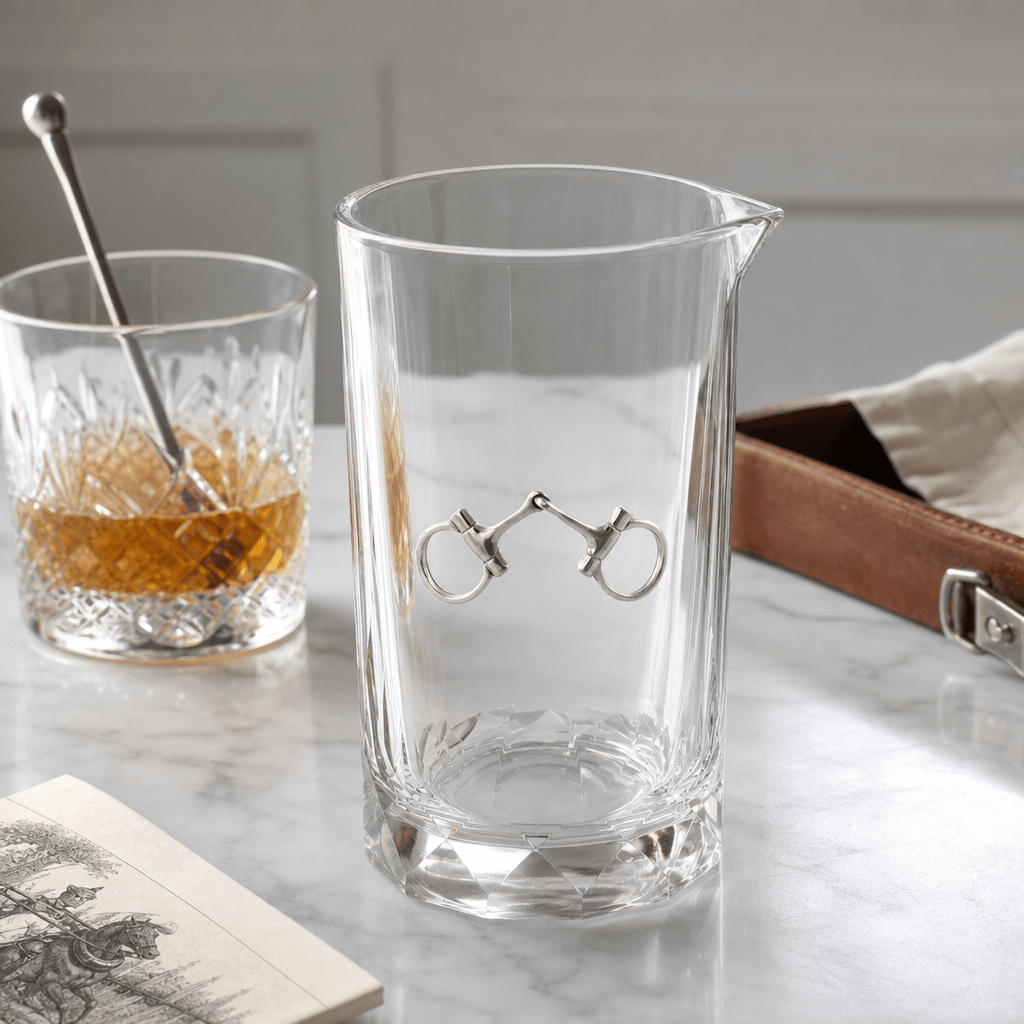 Bit Hatched Bar Glass Mixing Pitcher 7