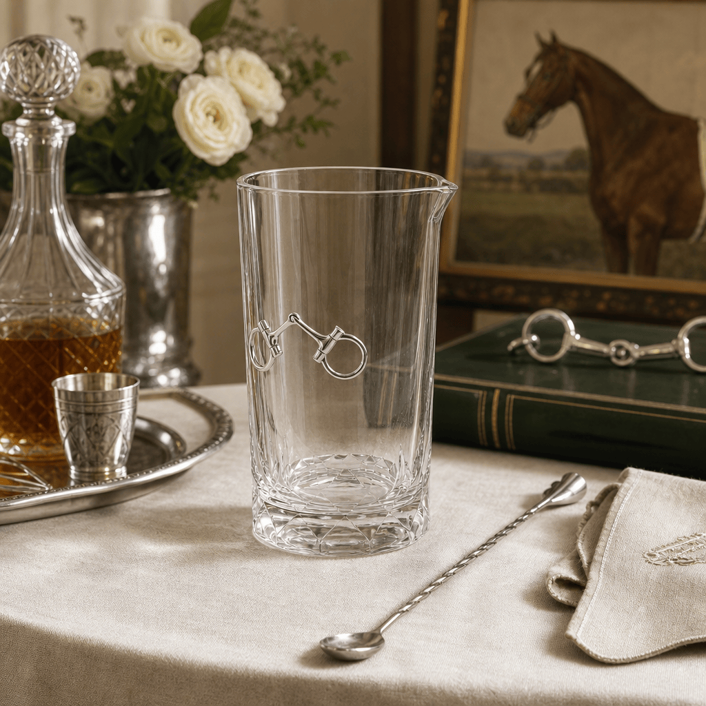 Bit Hatched Bar Glass Mixing Pitcher 6
