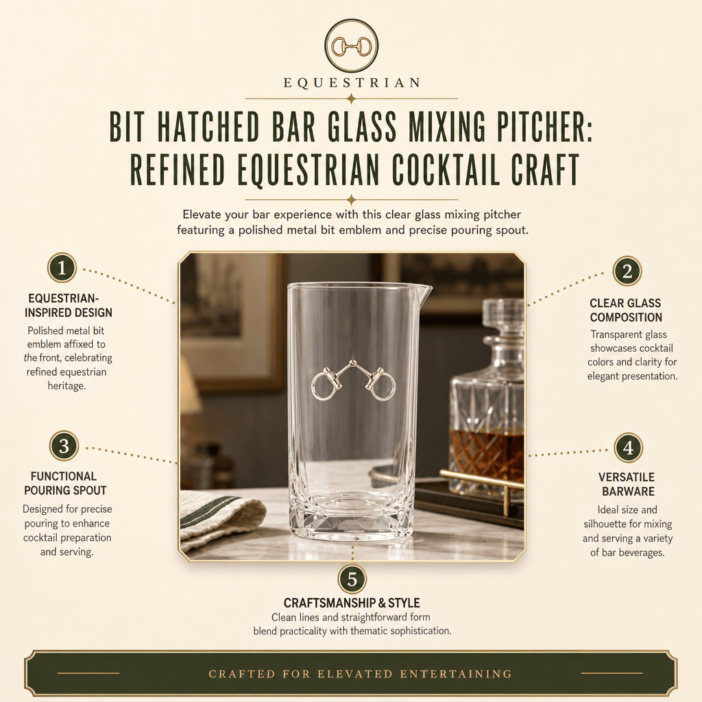 Bit Hatched Bar Glass Mixing Pitcher 8