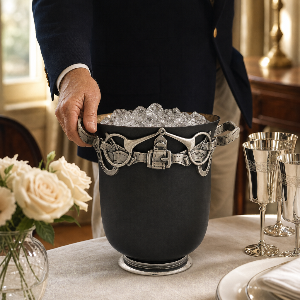 Equestrian Bronze Ice Bucket 4