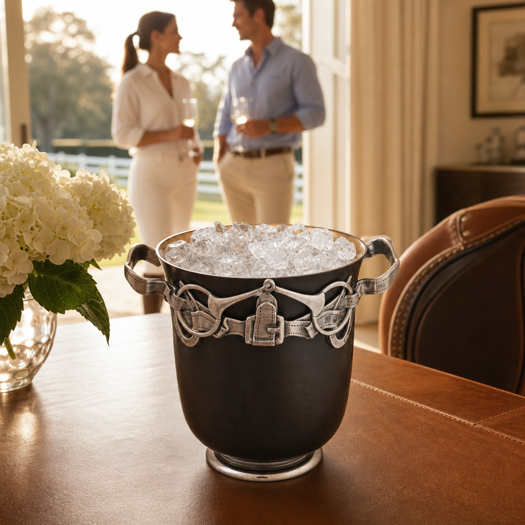 Equestrian Bronze Ice Bucket 6
