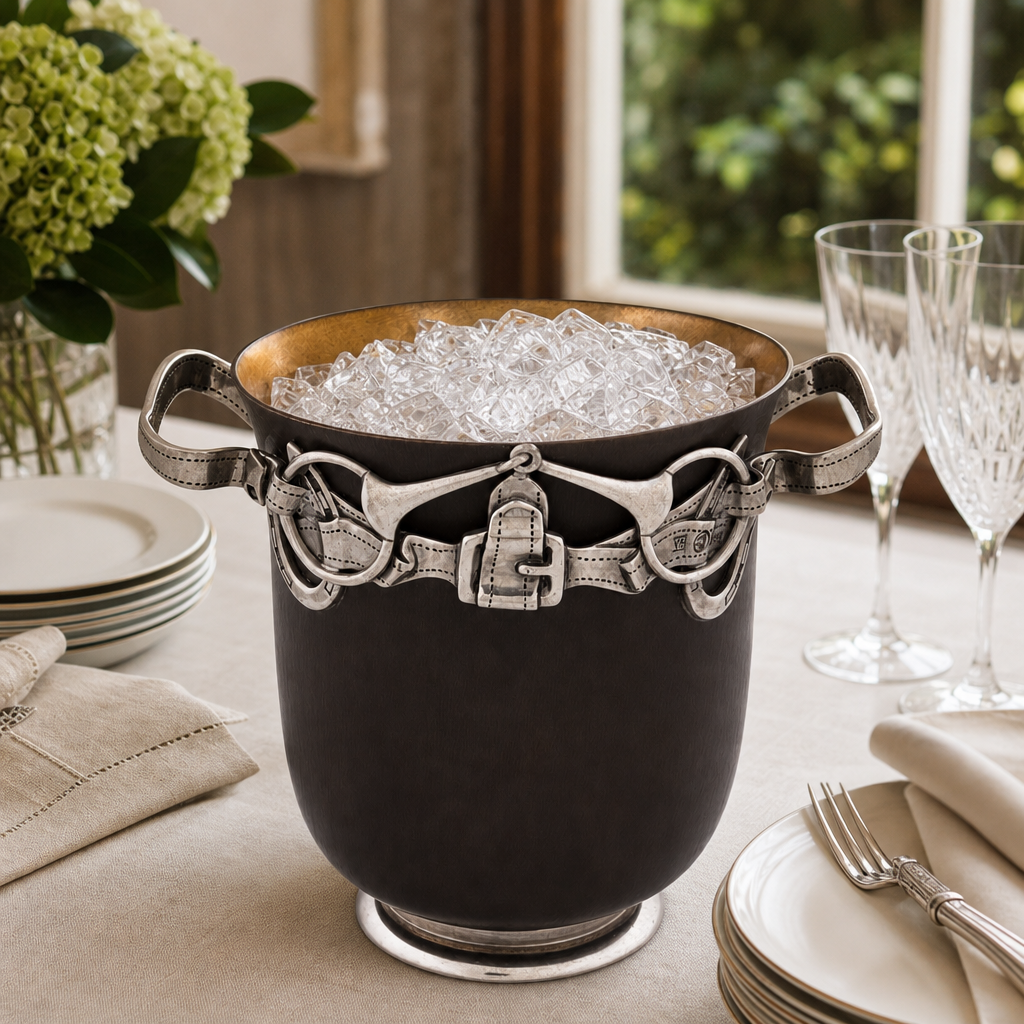 Equestrian Bronze Ice Bucket 5