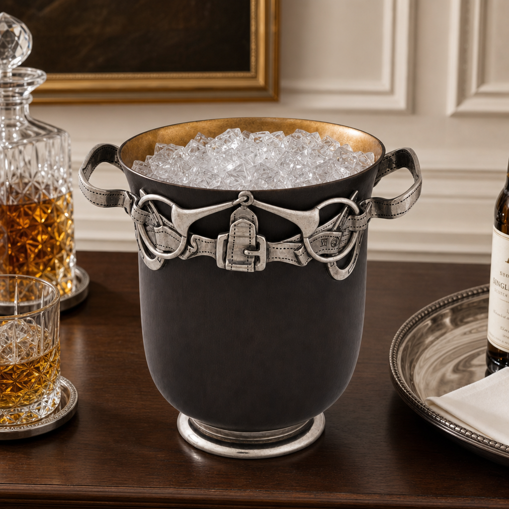 Equestrian Bronze Ice Bucket 3