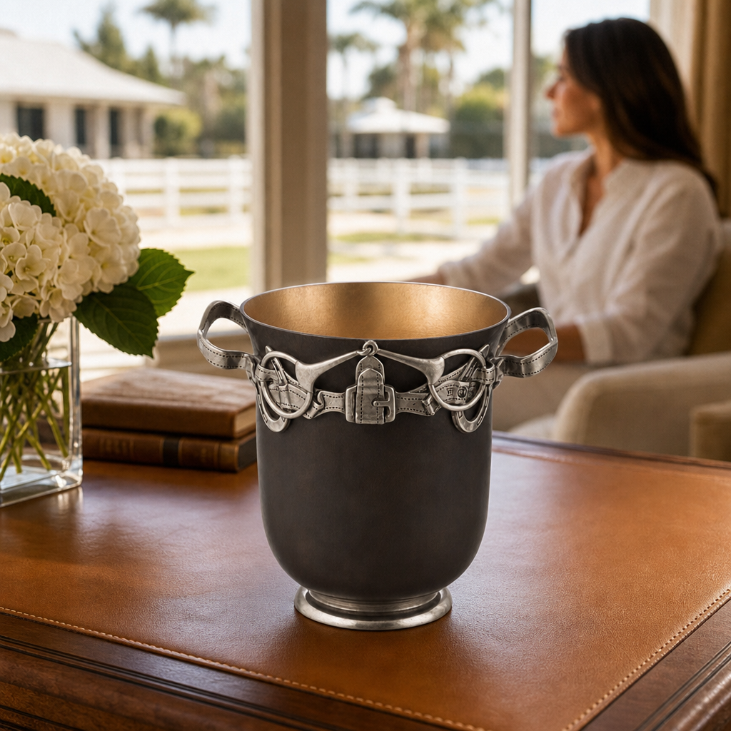 Equestrian Bronze Ice Bucket 7