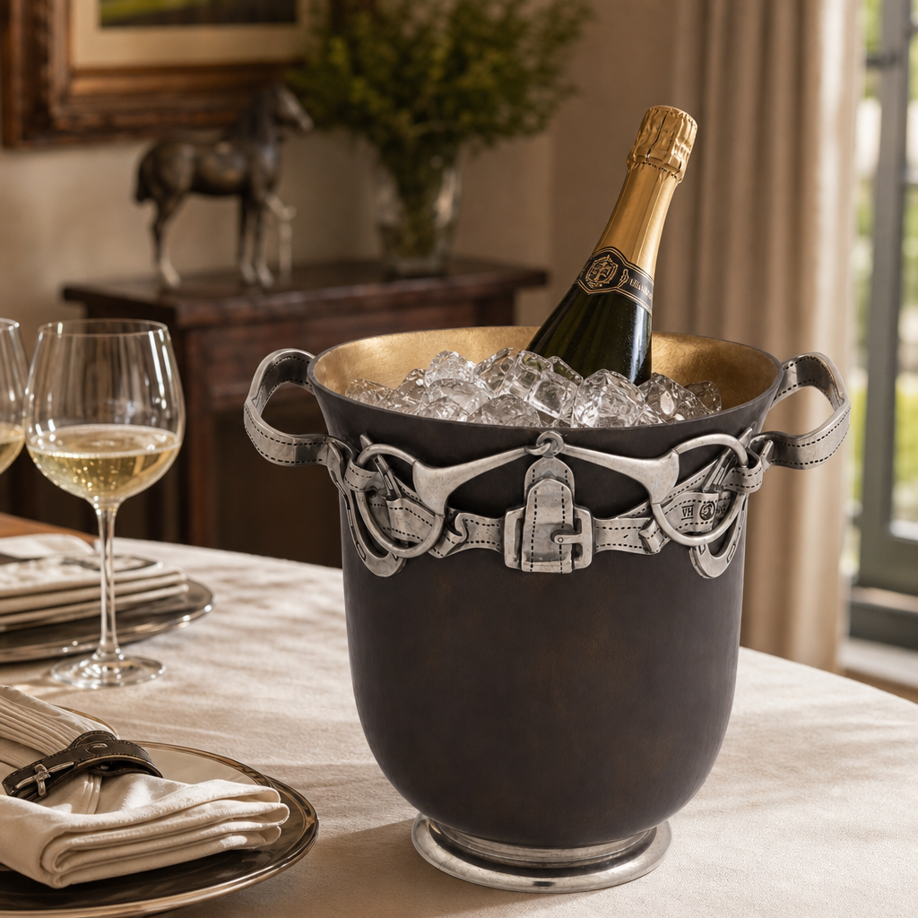 Equestrian Bronze Ice Bucket 6