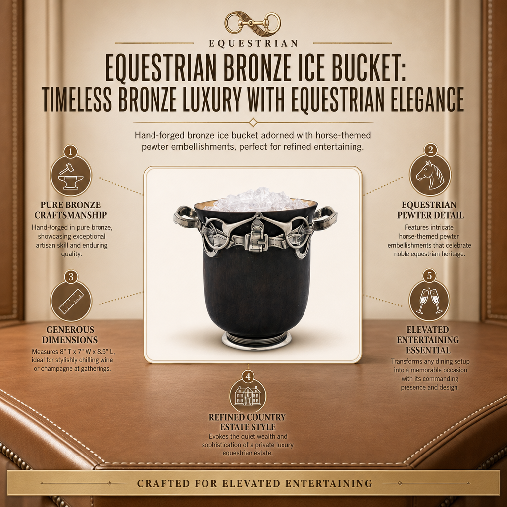 Equestrian Bronze Ice Bucket 8