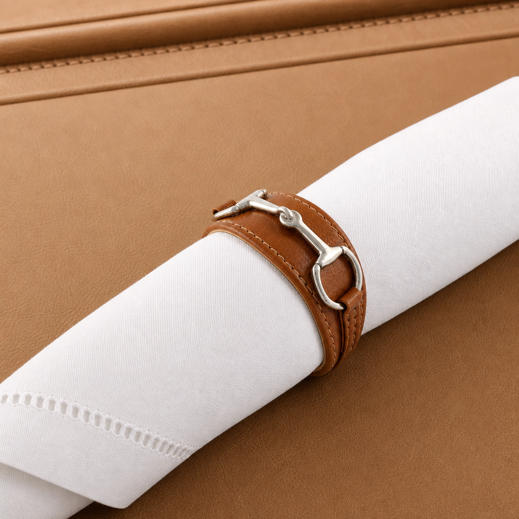 Bit Vegan Leather Napkin Ring 3