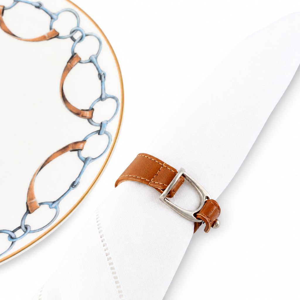 Stirrup Vegan Leather Napkin Ring 1