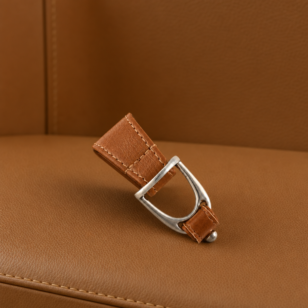 Stirrup Vegan Leather Napkin Ring 5