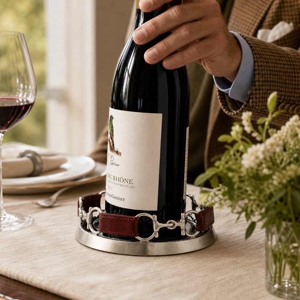 Equestrian Horse Bit Leather Wine Coaster 4
