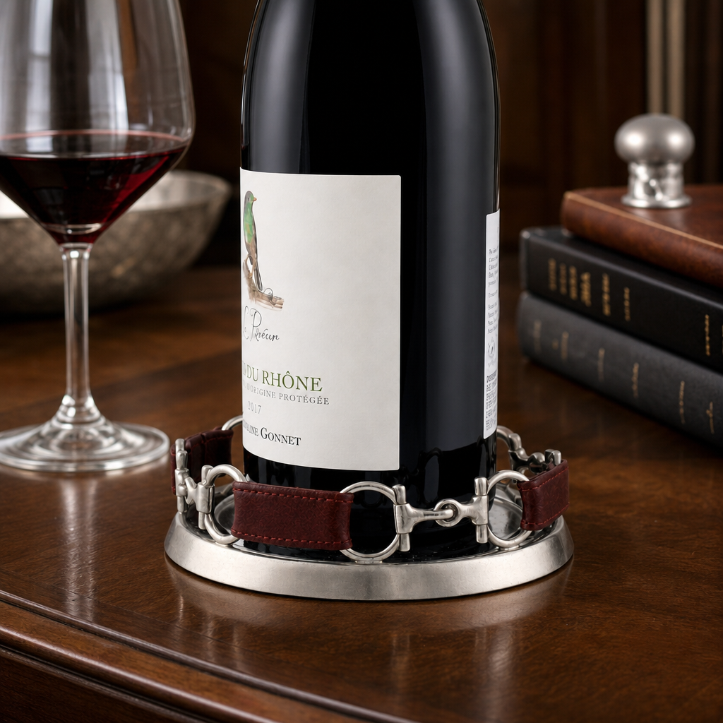 Equestrian Horse Bit Leather Wine Coaster 2