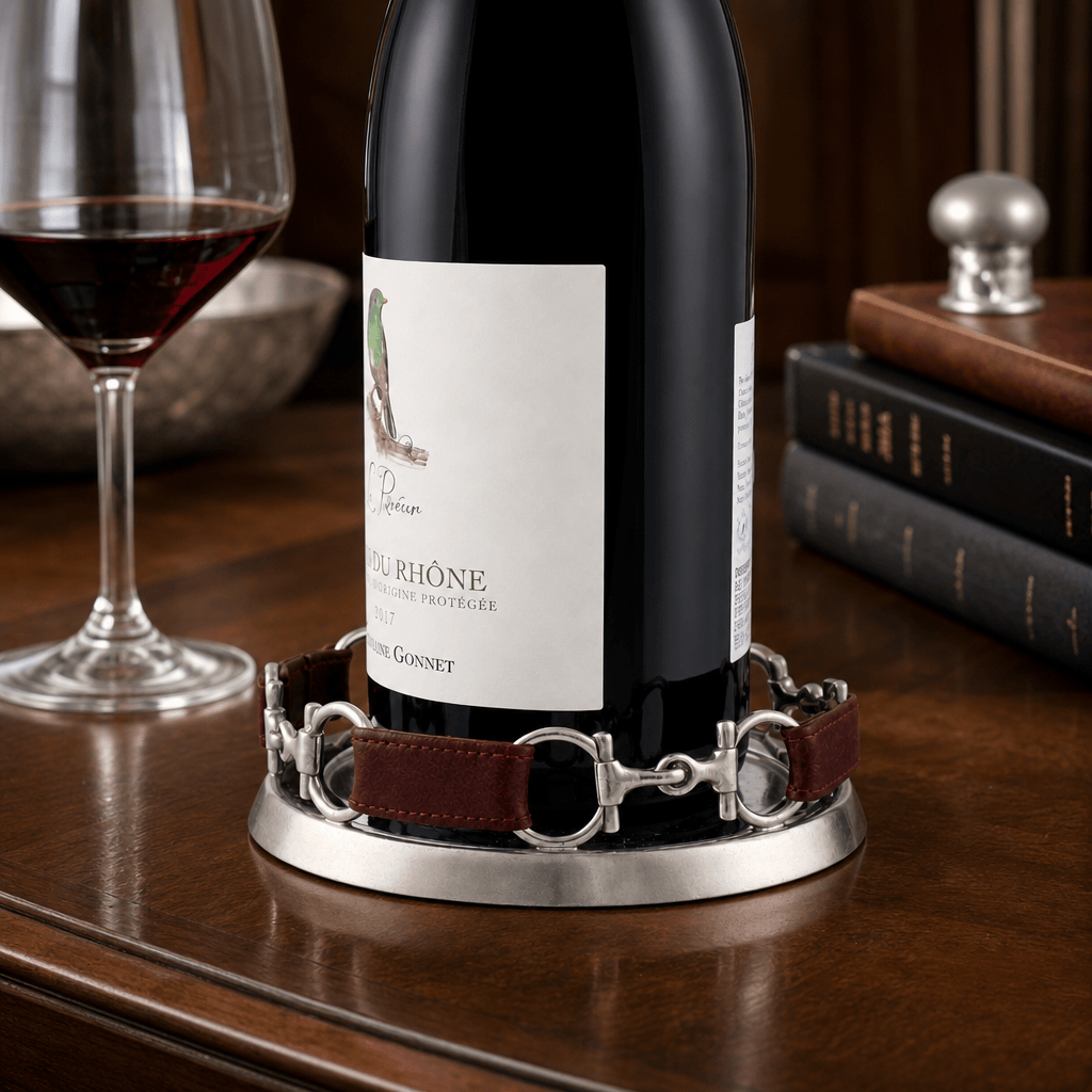 Equestrian Horse Bit Leather Wine Coaster 2