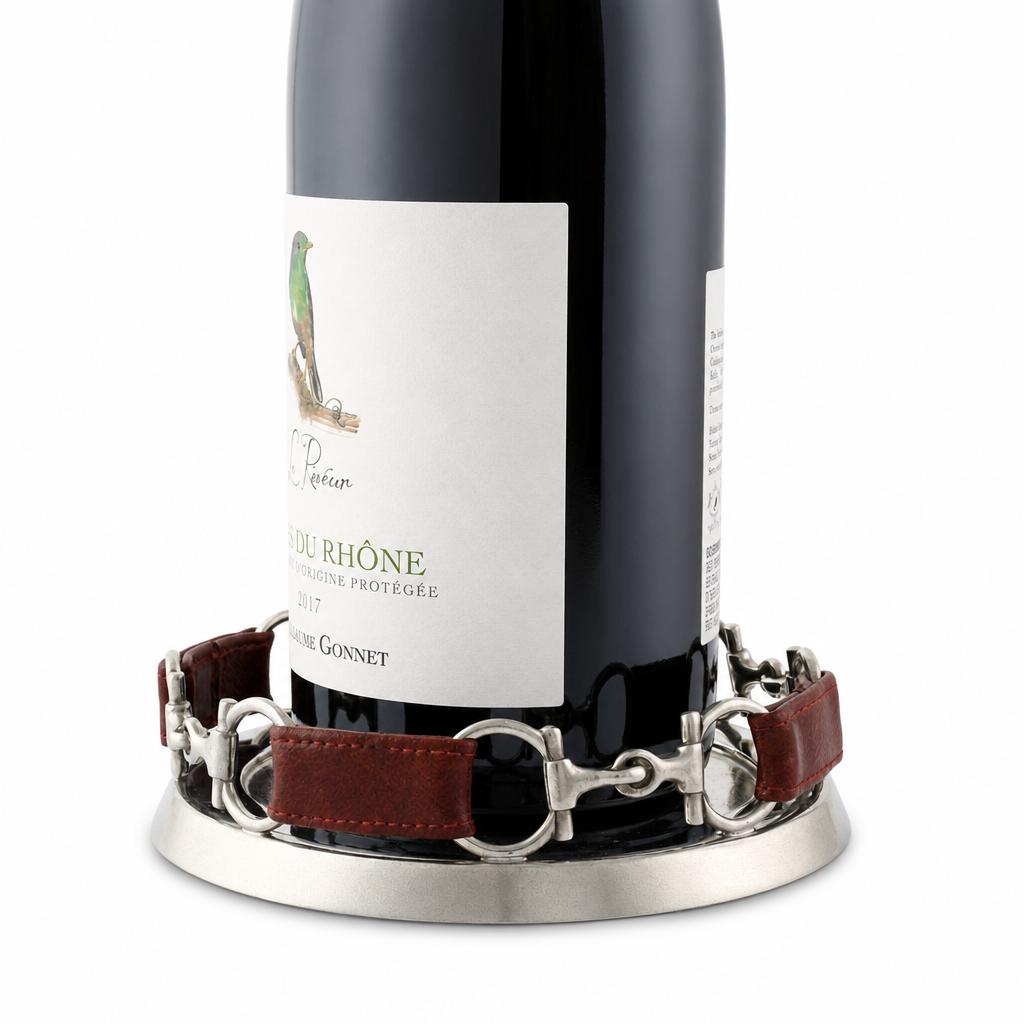 Equestrian Horse Bit Leather Wine Coaster 1