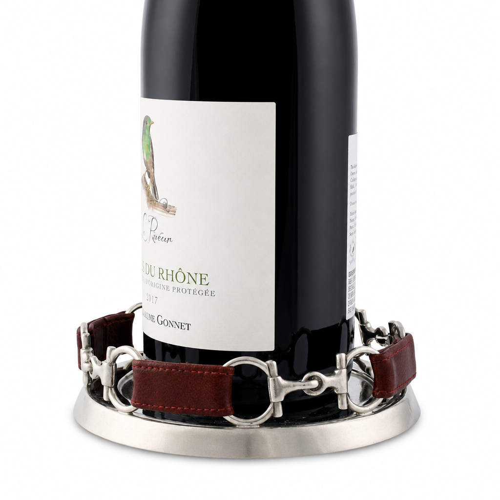 Equestrian Horse Bit Leather Wine Coaster 1