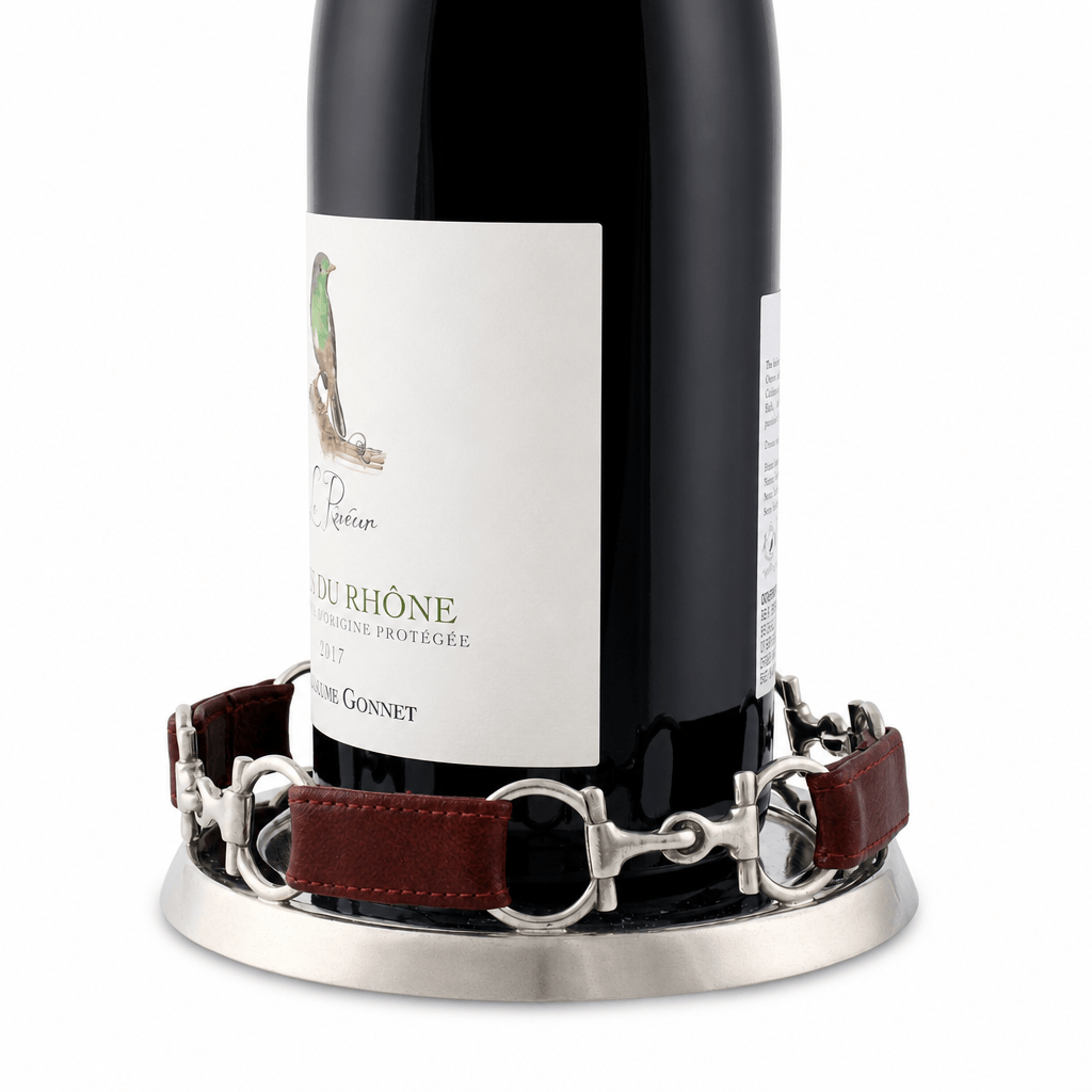 Equestrian Horse Bit Leather Wine Coaster 1