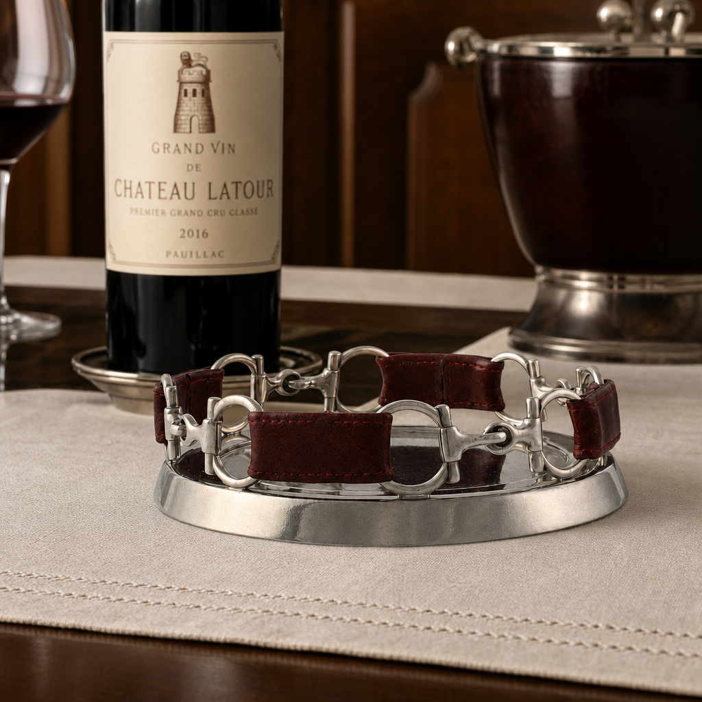 Equestrian Horse Bit Leather Wine Coaster 3