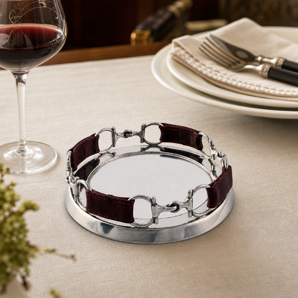 Equestrian Horse Bit Leather Wine Coaster 6