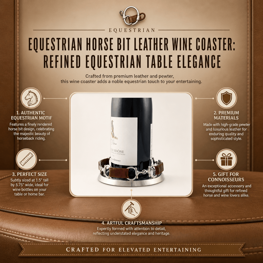 Equestrian Horse Bit Leather Wine Coaster 11