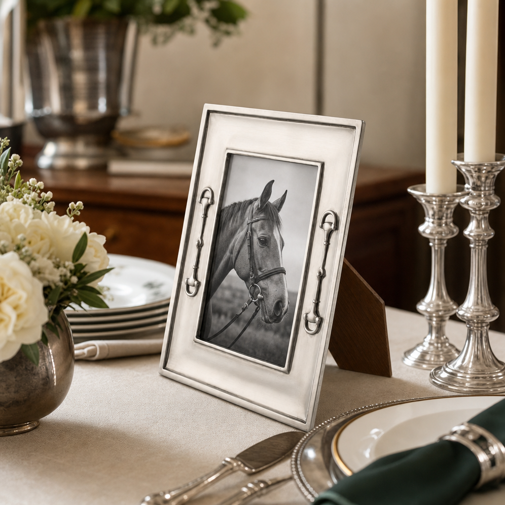Equestrian Bit Pewter Photo Frame 4x6 4
