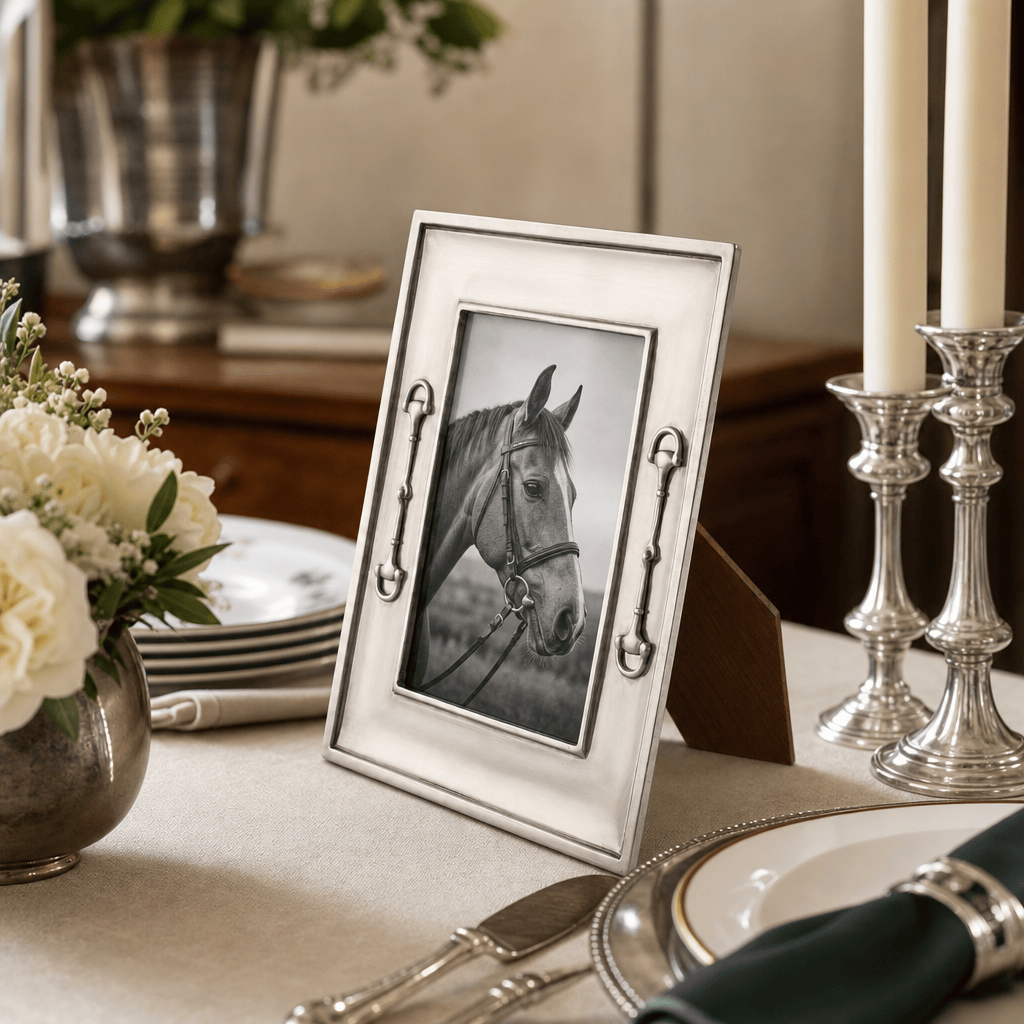 Equestrian Bit Pewter Photo Frame 4x6 4