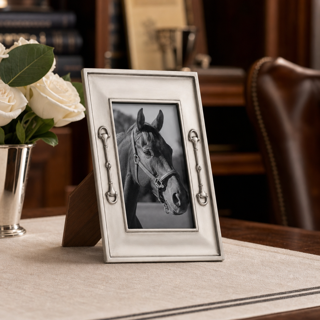 Equestrian Bit Pewter Photo Frame 4x6 2
