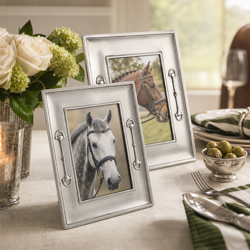 Equestrian Bit Pewter Photo Frame 4x6 5