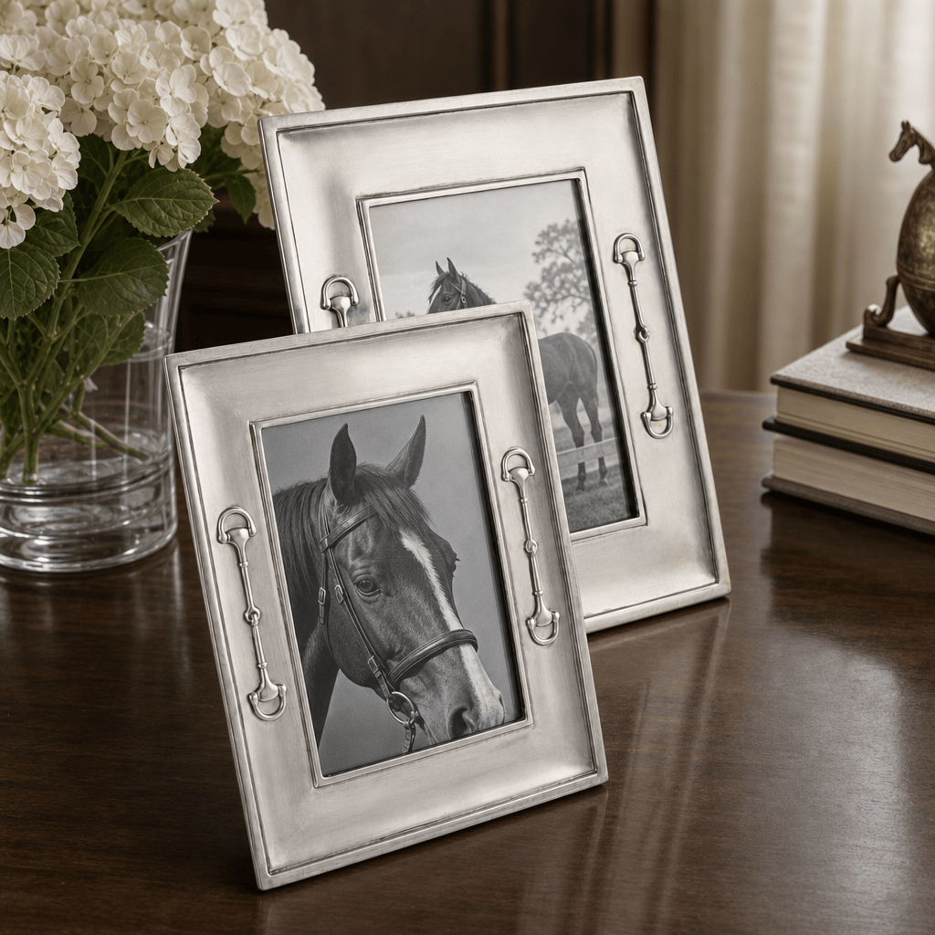 Equestrian Bit Pewter Photo Frame 4x6 3