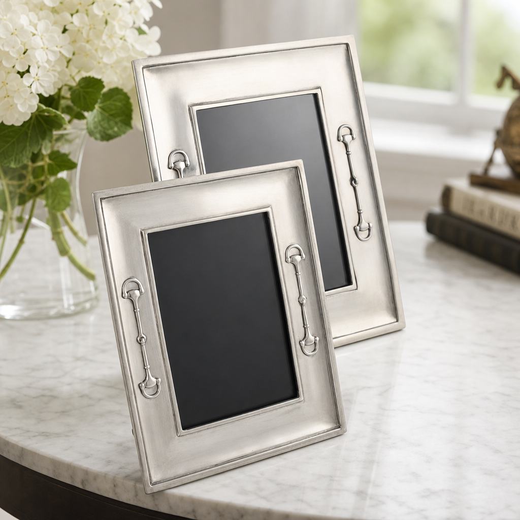 Equestrian Bit Pewter Photo Frame 4x6 8