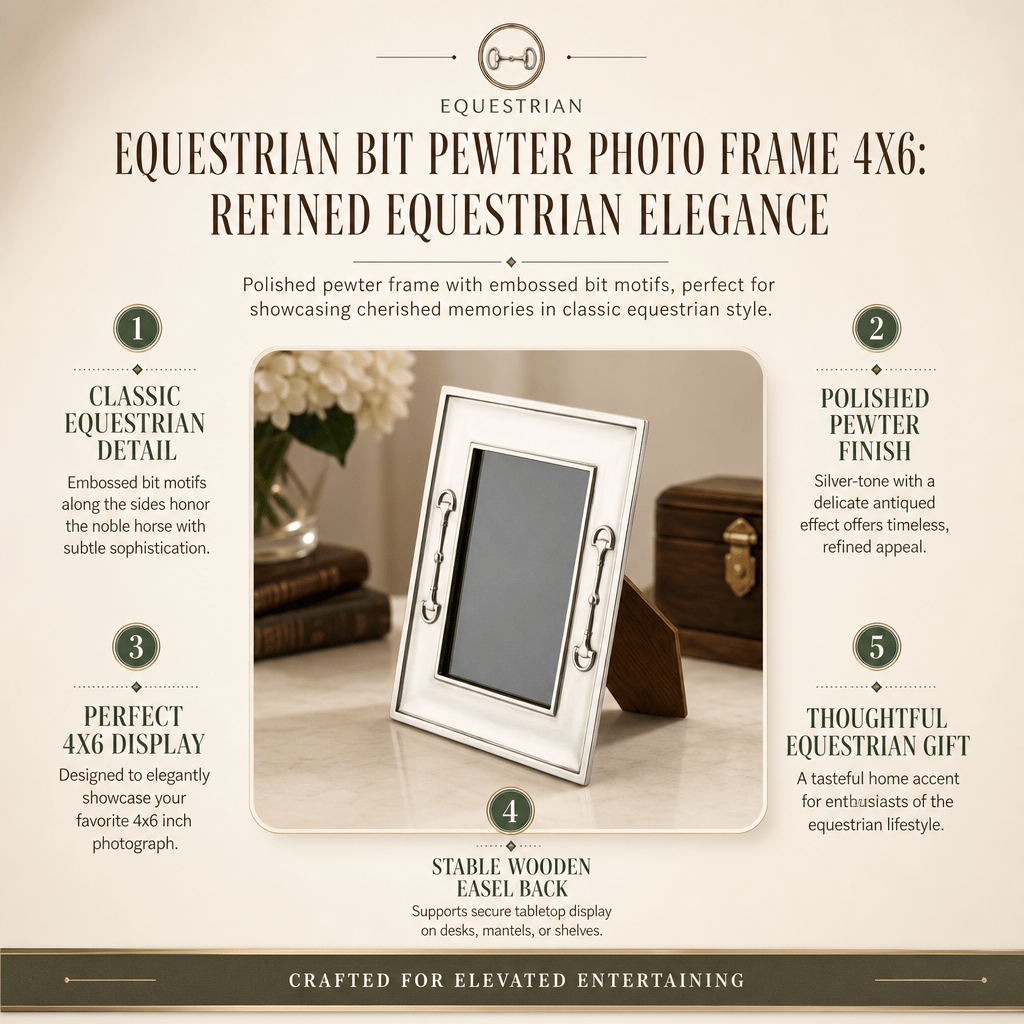 Equestrian Bit Pewter Photo Frame 4x6 9