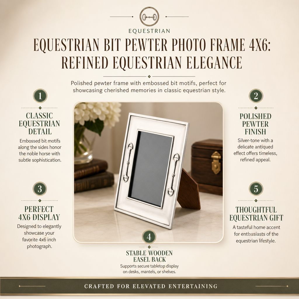 Equestrian Bit Pewter Photo Frame 4x6 9