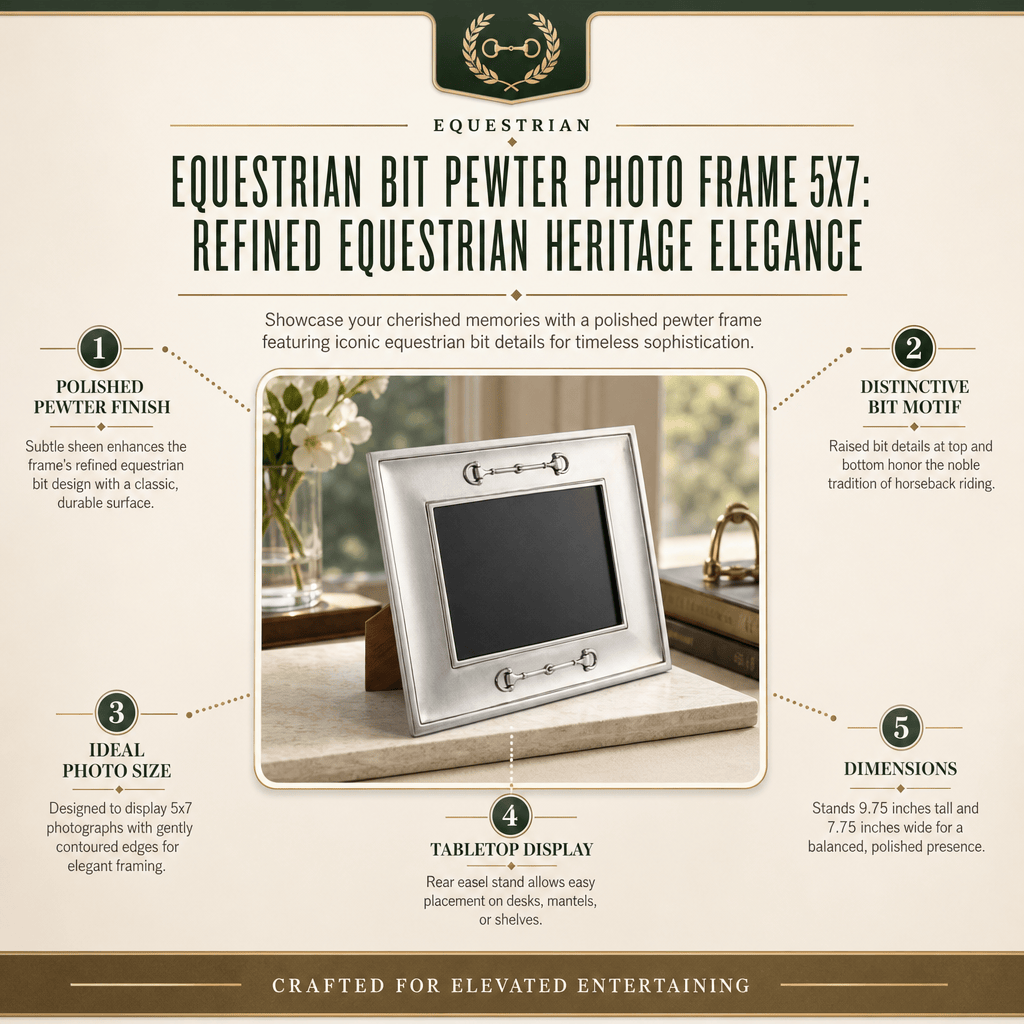 Equestrian Bit Pewter Photo Frame 5x7 9