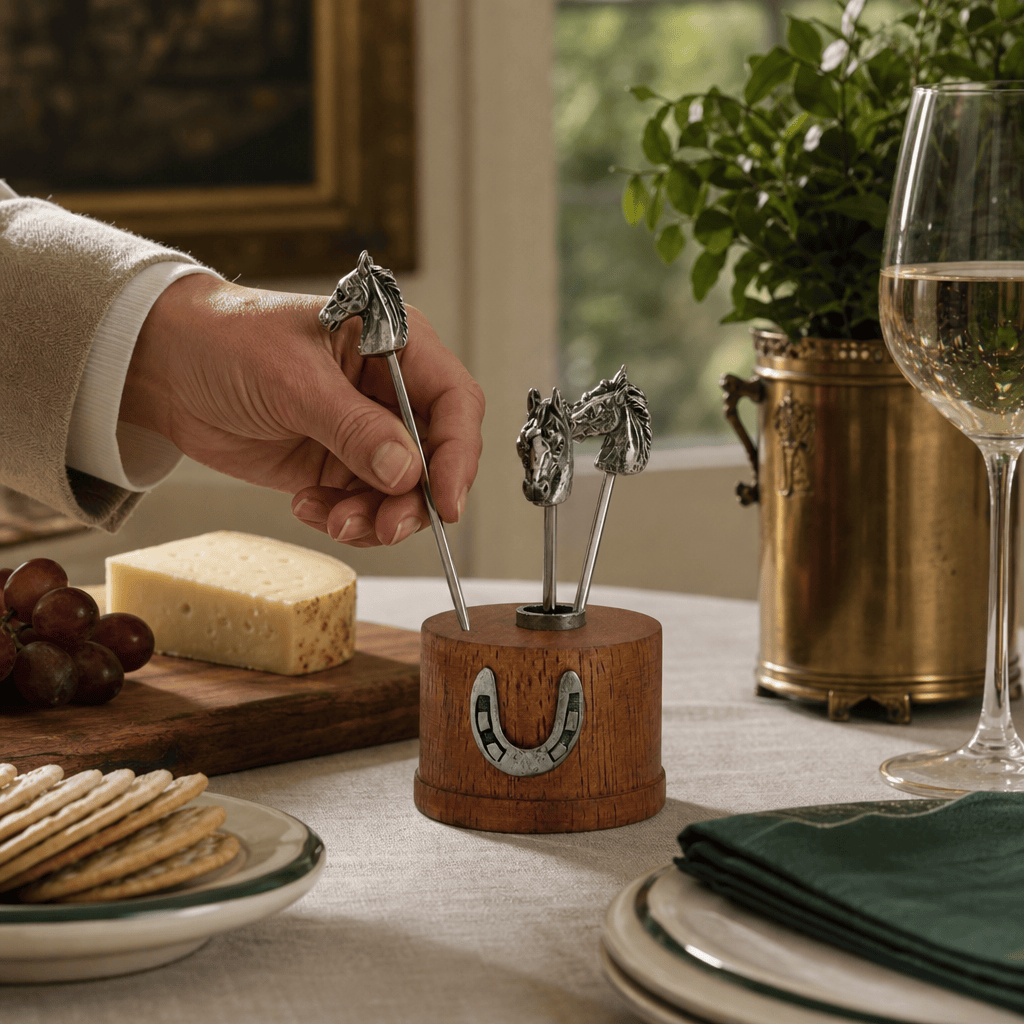 Equestrian Cheese Pick Set 4