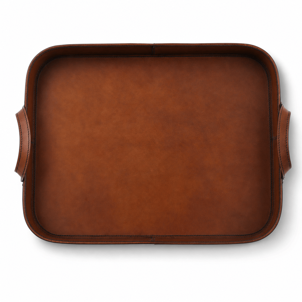 Premium Genuine Leather Bit Serving Tray – Perfect for Entertaining 10