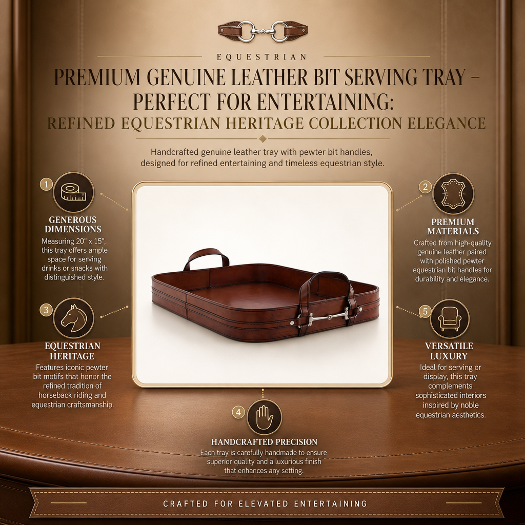 Premium Genuine Leather Bit Serving Tray – Perfect for Entertaining 11