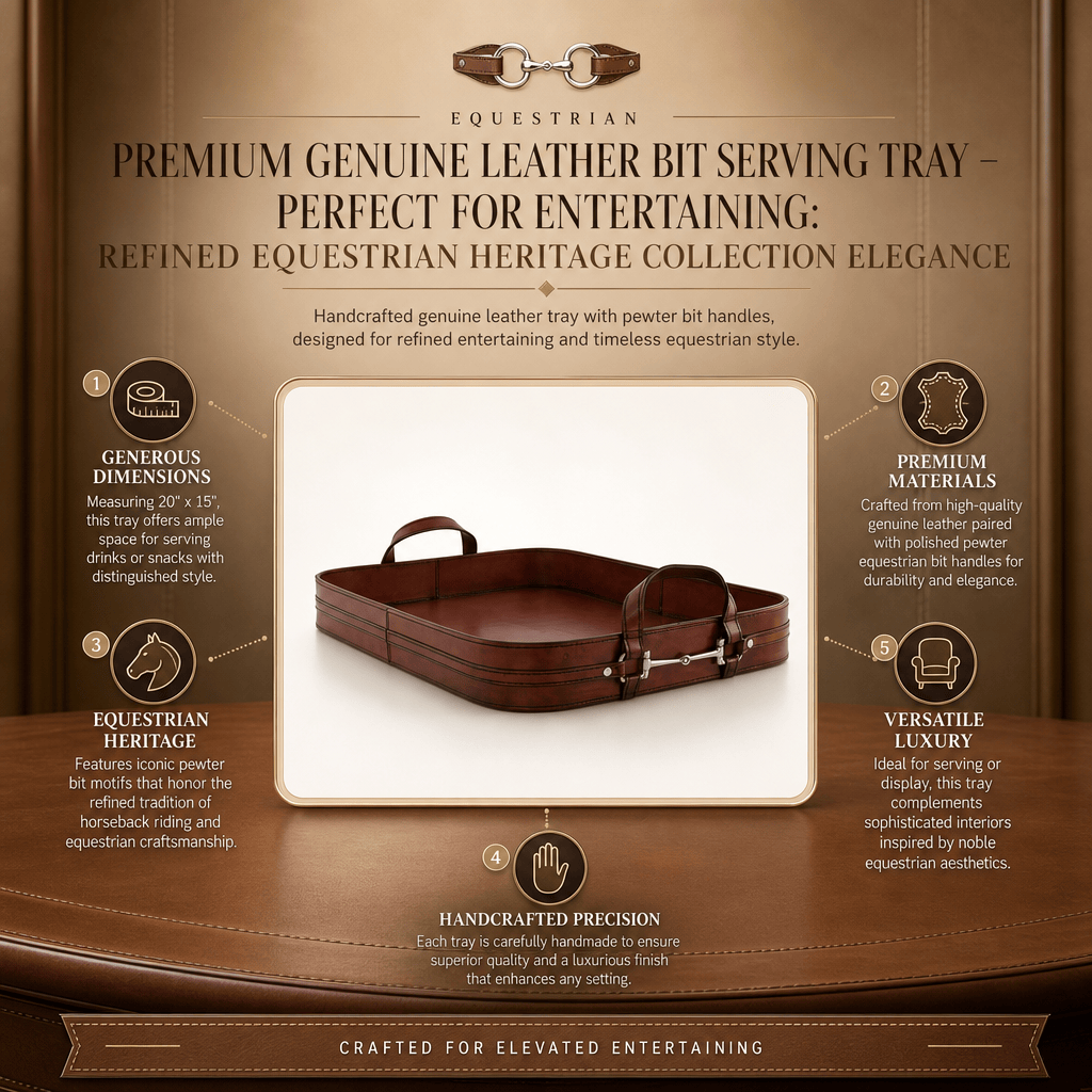 Premium Genuine Leather Bit Serving Tray – Perfect for Entertaining 11