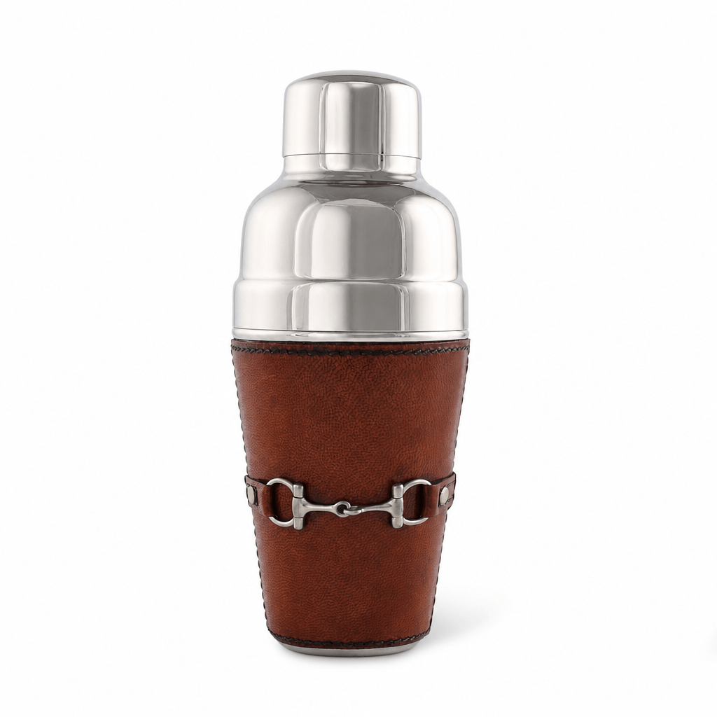 Premium Genuine Leather Equestrian Bit Cocktail Shaker 1