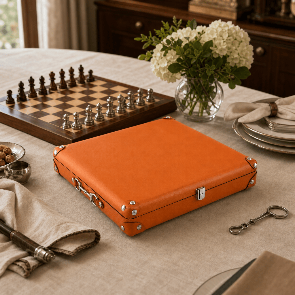 Bit Handle Amber Carriage Chess Set Case 5