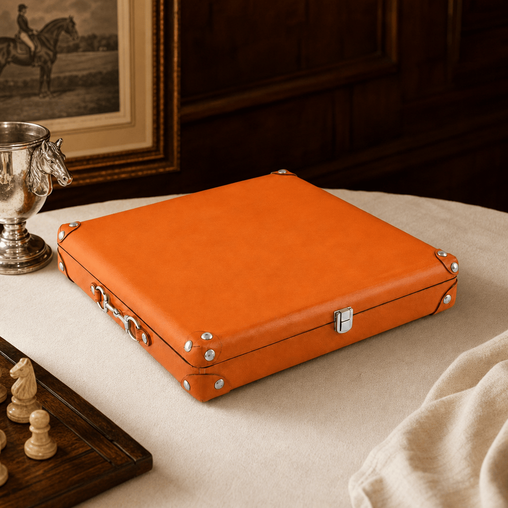 Bit Handle Amber Carriage Chess Set Case 3