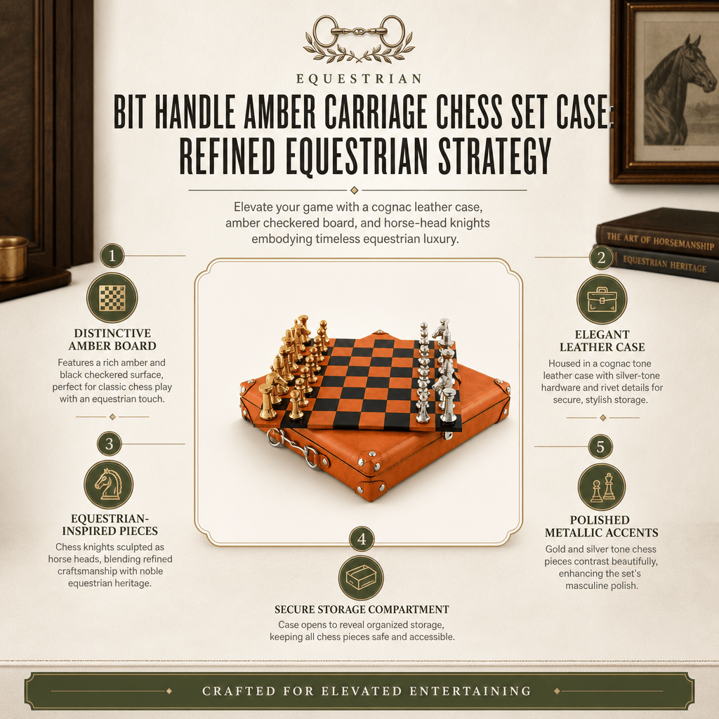 Bit Handle Amber Carriage Chess Set Case 11