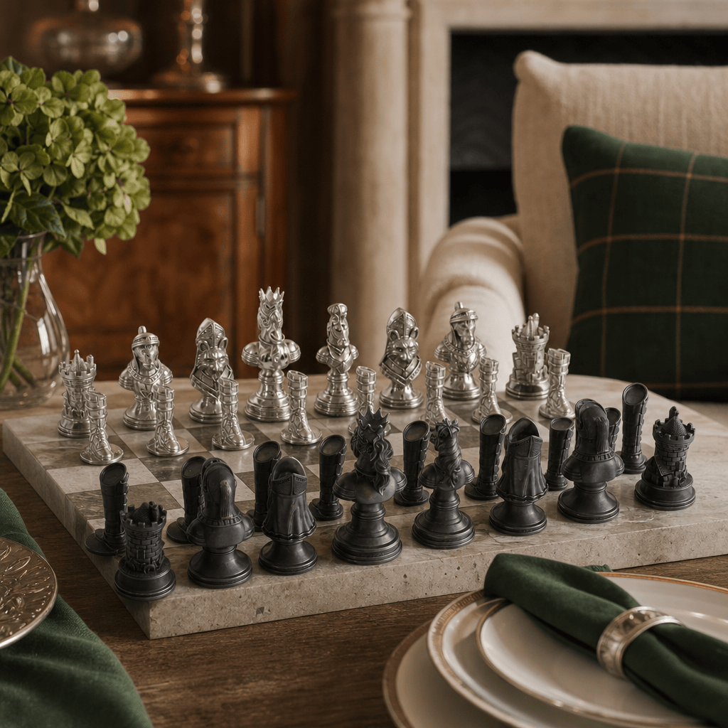 Pewter Equestrian Hunt Chess Pieces 5
