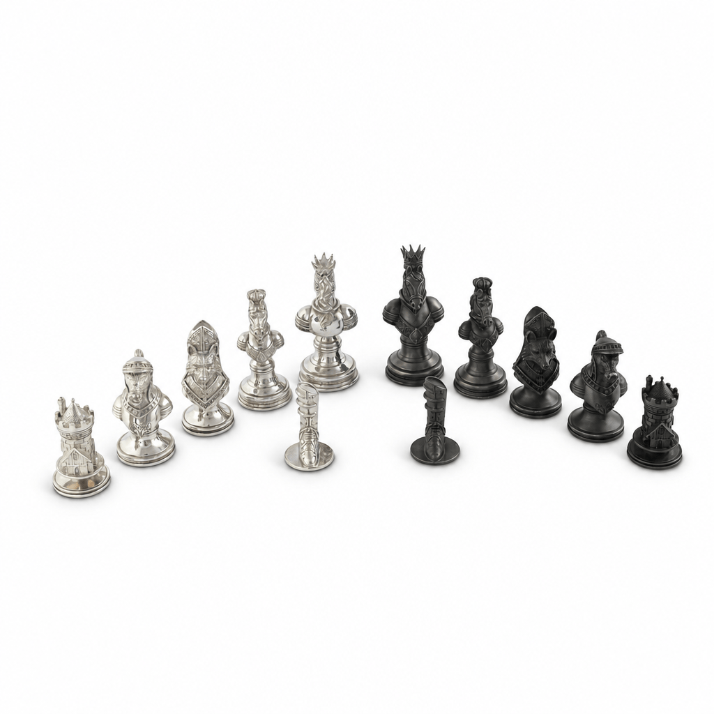 Pewter Equestrian Hunt Chess Pieces 8