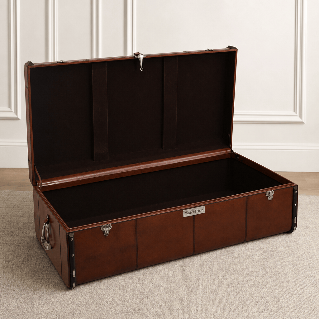 Stirrup Cognac Leather Coffee Table - Large 8