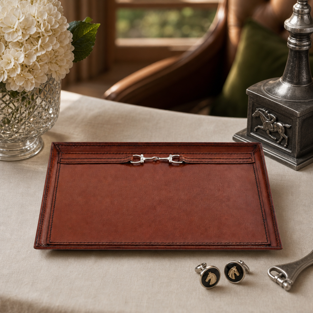 Premium Genuine Leather Equestrian Bit Catchall Tray 5