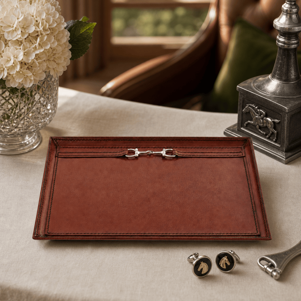 Premium Genuine Leather Equestrian Bit Catchall Tray 5