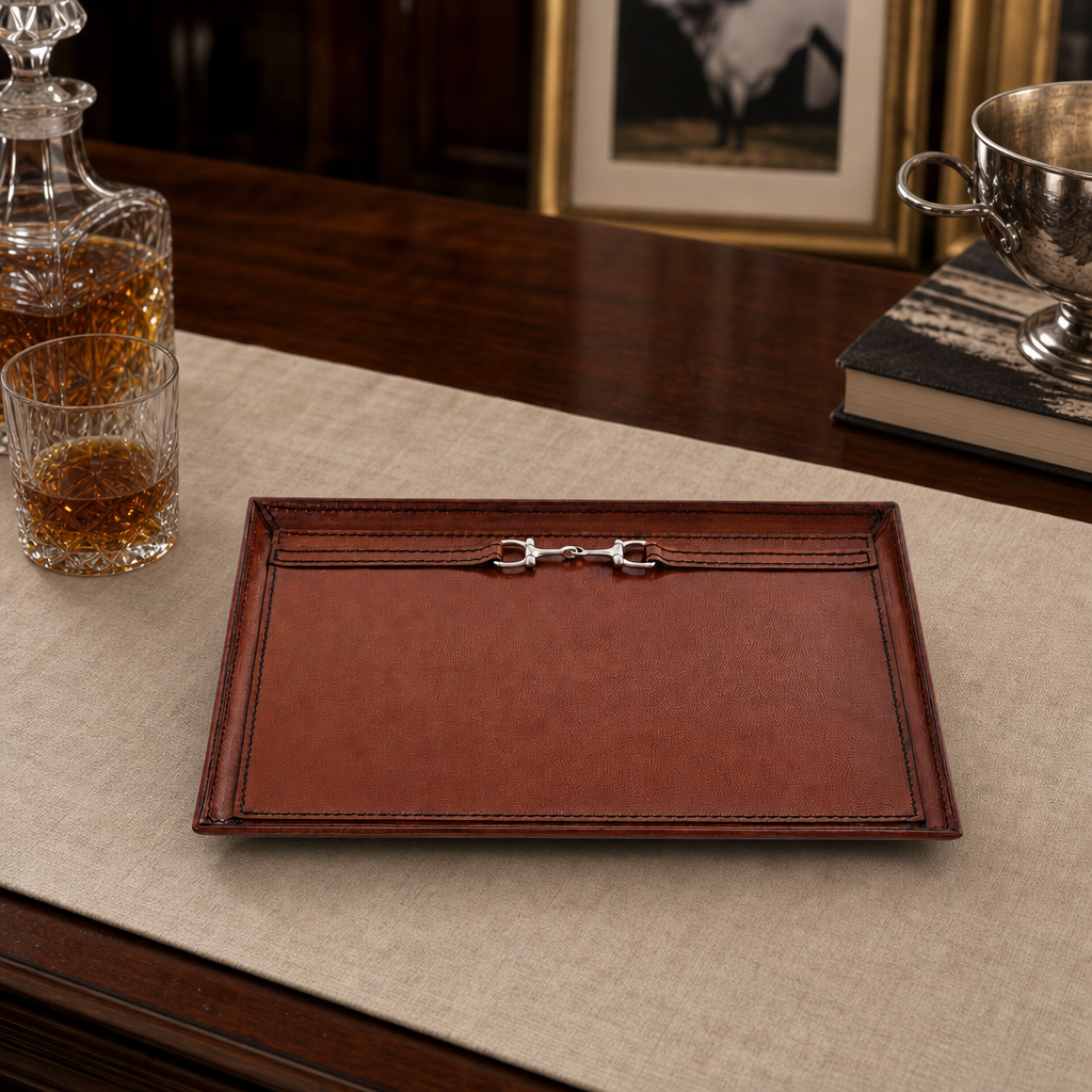 Premium Genuine Leather Equestrian Bit Catchall Tray 3