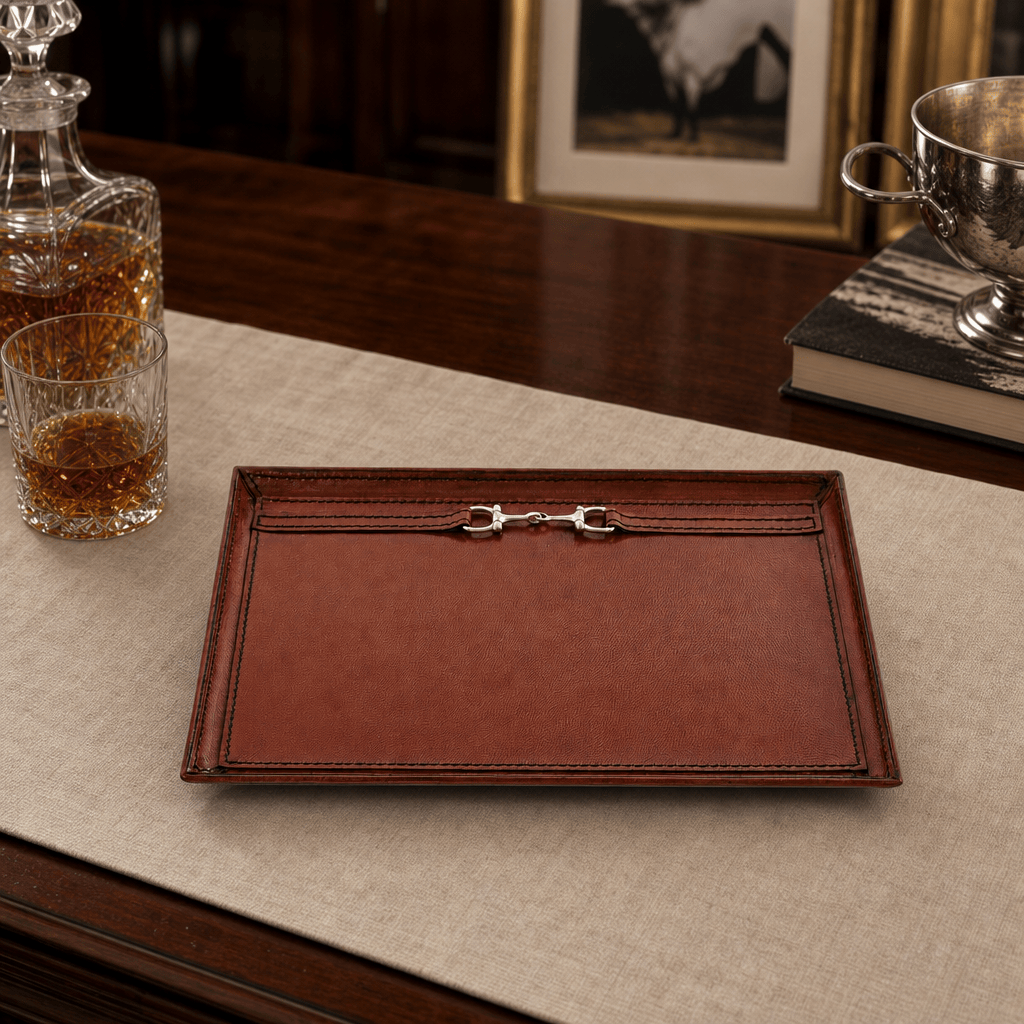 Premium Genuine Leather Equestrian Bit Catchall Tray 3