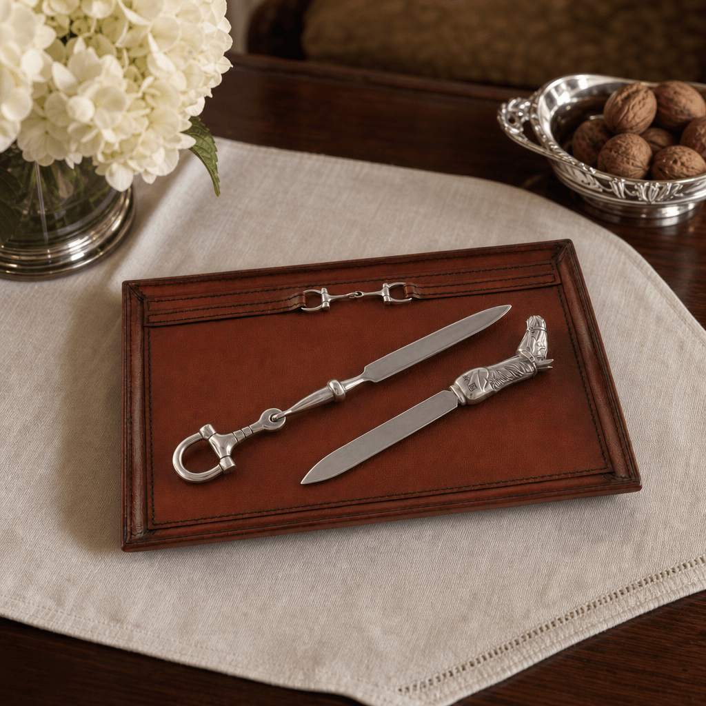 Premium Genuine Leather Equestrian Bit Catchall Tray 7