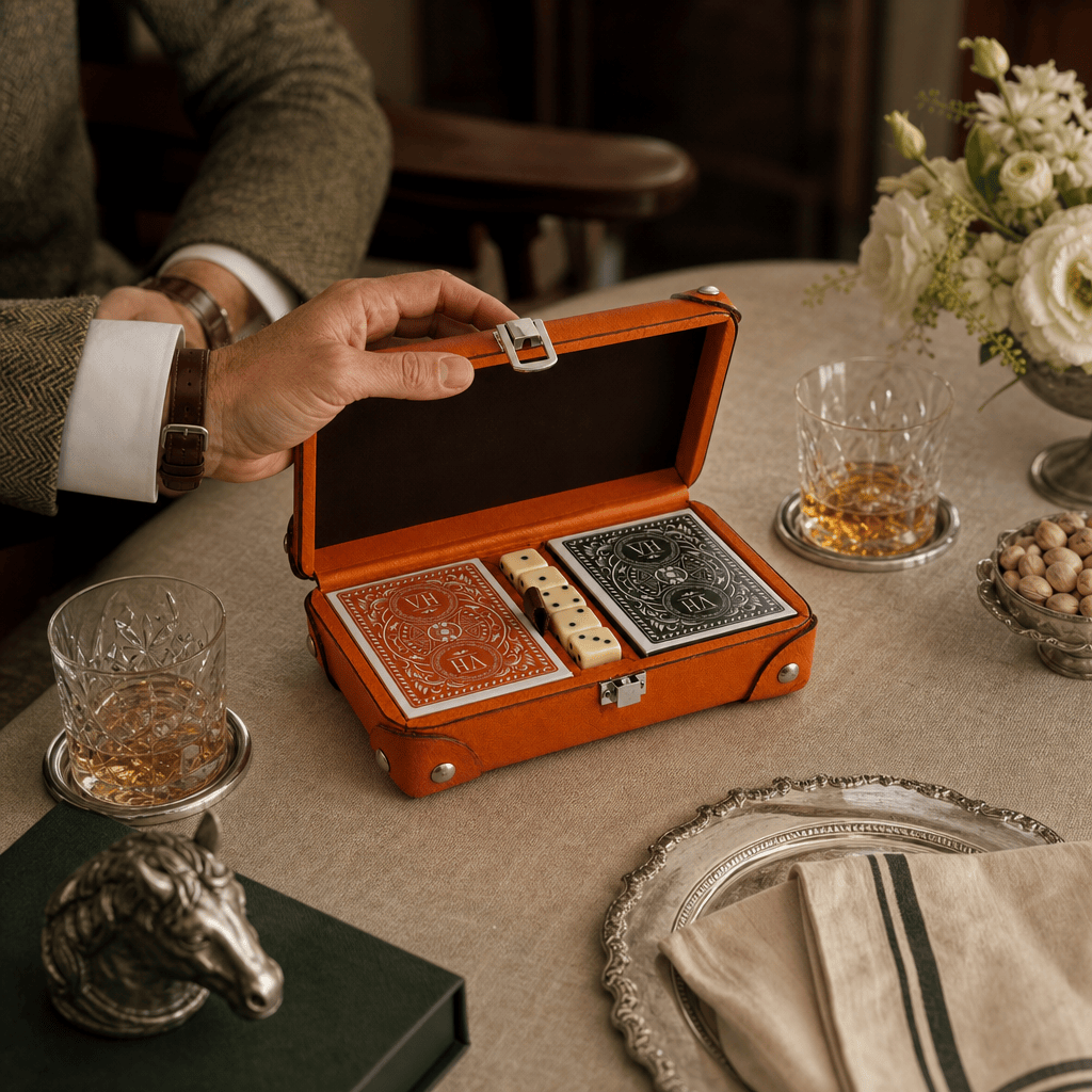 Bit Leather Amber Playing Card Set 4